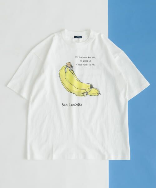URBAN RESEARCH ITEMS/アーバンリサーチ アイテムズ BEN LENOVITZ Fruit Print T-shirts BANANA WHT L URBAN RESEARCH ITEMS/アーバンリサーチ アイテムズ BEN LENOVITZ Fruit Print T-shirts BANANA WHT L