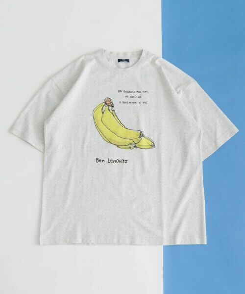 URBAN RESEARCH ITEMS/アーバンリサーチ アイテムズ BEN LENOVITZ Fruit Print T-shirts BANANA GRY L URBAN RESEARCH ITEMS/アーバンリサーチ アイテムズ BEN LENOVITZ Fruit Print T-shirts BANANA GRY L