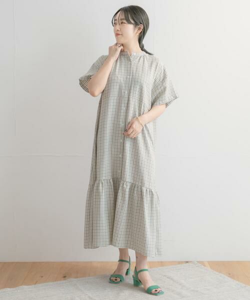 URBAN RESEARCH ITEMS / アーバンリサーチ アイテムズ ワンピース | バンドカラーチェックワンピース | 詳細2