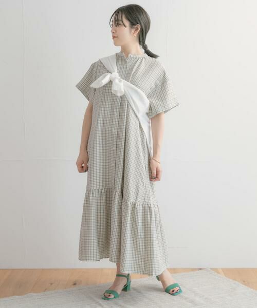 URBAN RESEARCH ITEMS / アーバンリサーチ アイテムズ ワンピース | バンドカラーチェックワンピース | 詳細3