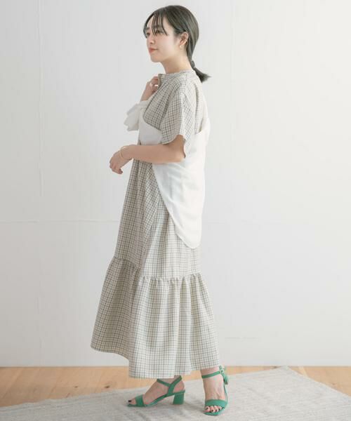 URBAN RESEARCH ITEMS / アーバンリサーチ アイテムズ ワンピース | バンドカラーチェックワンピース | 詳細5