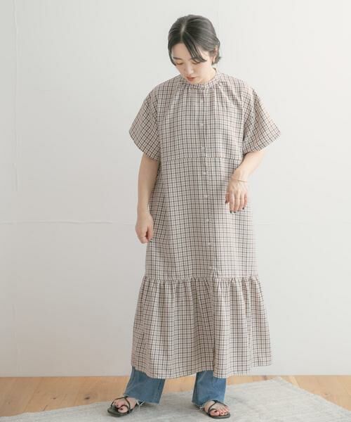 URBAN RESEARCH ITEMS / アーバンリサーチ アイテムズ ワンピース | バンドカラーチェックワンピース | 詳細11