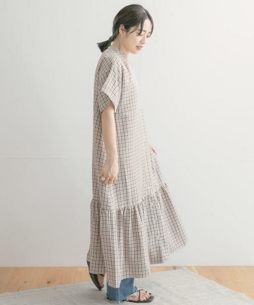 URBAN RESEARCH ITEMS / アーバンリサーチ アイテムズ ワンピース | バンドカラーチェックワンピース | 詳細14