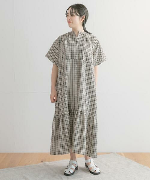 URBAN RESEARCH ITEMS / アーバンリサーチ アイテムズ ワンピース | バンドカラーチェックワンピース | 詳細18