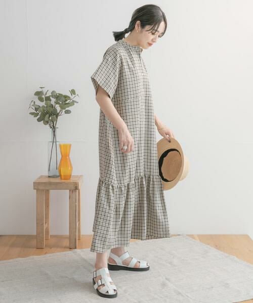 URBAN RESEARCH ITEMS / アーバンリサーチ アイテムズ ワンピース | バンドカラーチェックワンピース | 詳細21