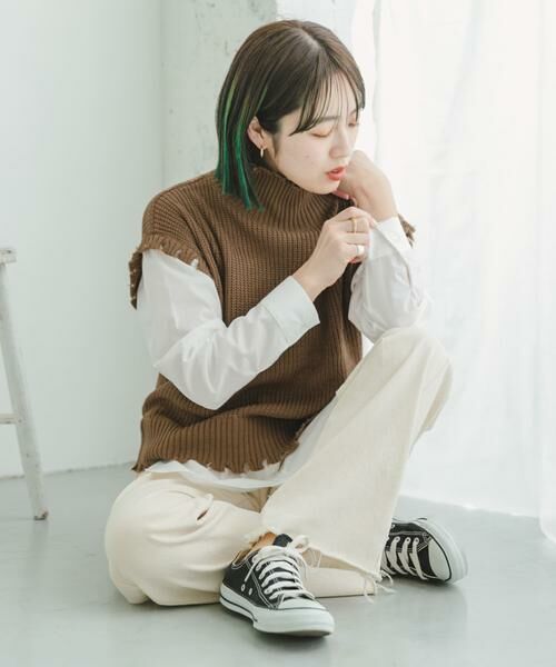 URBAN RESEARCH ITEMS / アーバンリサーチ アイテムズ ニット・セーター | ニットベストドッキングプルオーバー | 詳細2