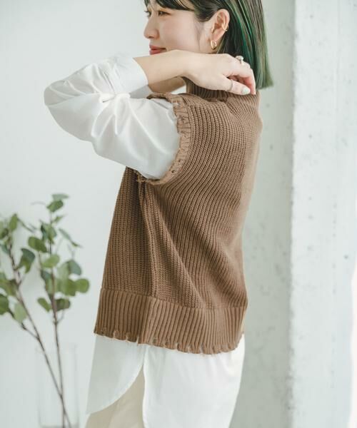 URBAN RESEARCH ITEMS / アーバンリサーチ アイテムズ ニット・セーター | ニットベストドッキングプルオーバー | 詳細5