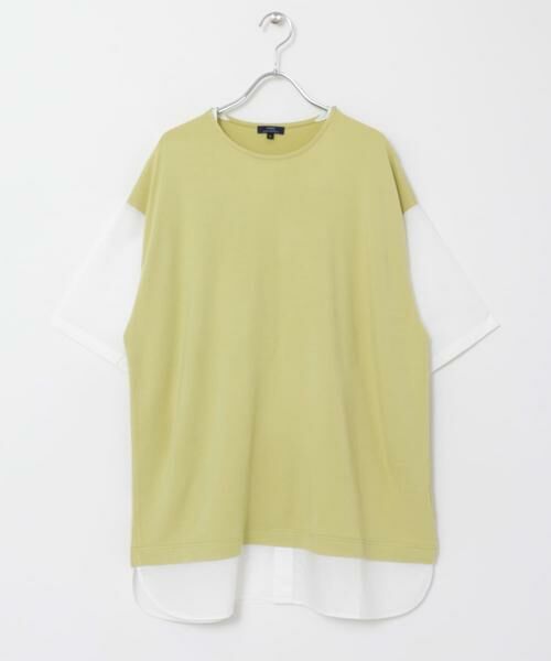 URBAN RESEARCH ITEMS / アーバンリサーチ アイテムズ Tシャツ | 布帛切替レイヤードクルーネックトップス | 詳細4