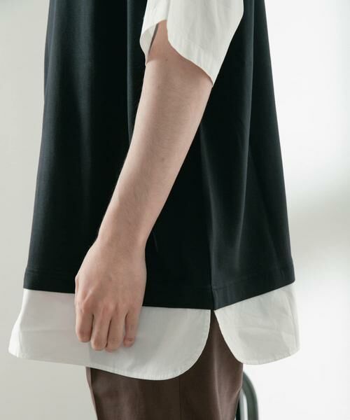URBAN RESEARCH ITEMS / アーバンリサーチ アイテムズ Tシャツ | 布帛切替レイヤードクルーネックトップス | 詳細18