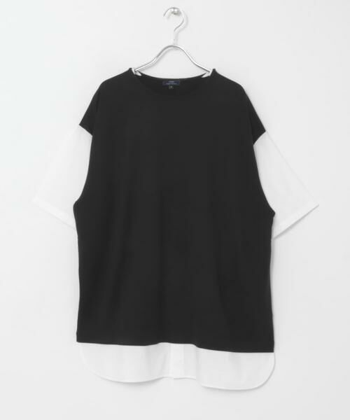 URBAN RESEARCH ITEMS / アーバンリサーチ アイテムズ Tシャツ | 布帛切替レイヤードクルーネックトップス | 詳細19