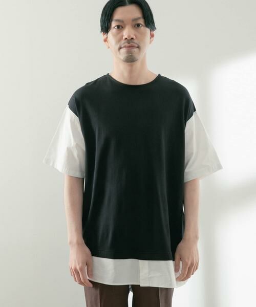 URBAN RESEARCH ITEMS / アーバンリサーチ アイテムズ Tシャツ | 布帛切替レイヤードクルーネックトップス | 詳細12