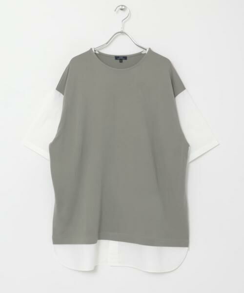 URBAN RESEARCH ITEMS / アーバンリサーチ アイテムズ Tシャツ | 布帛切替レイヤードクルーネックトップス | 詳細24