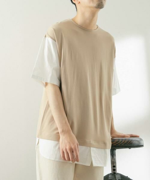 URBAN RESEARCH ITEMS / アーバンリサーチ アイテムズ Tシャツ | 布帛切替レイヤードクルーネックトップス | 詳細26