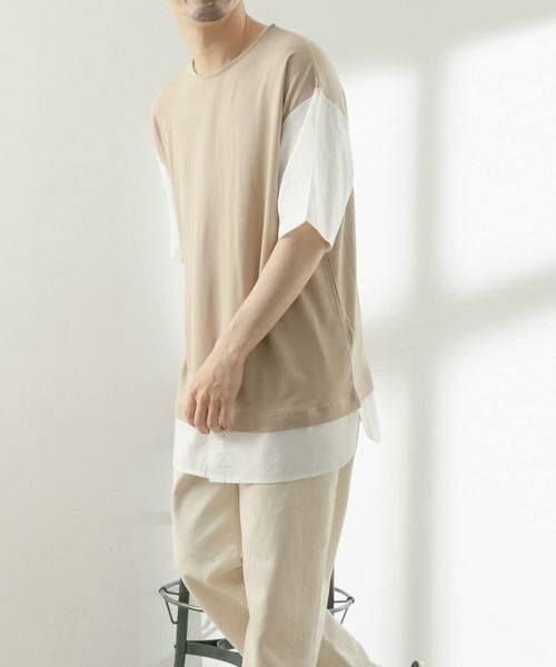 URBAN RESEARCH ITEMS / アーバンリサーチ アイテムズ Tシャツ | 布帛切替レイヤードクルーネックトップス | 詳細28