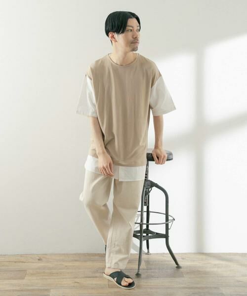 URBAN RESEARCH ITEMS / アーバンリサーチ アイテムズ Tシャツ | 布帛切替レイヤードクルーネックトップス | 詳細29