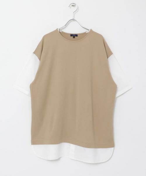 URBAN RESEARCH ITEMS / アーバンリサーチ アイテムズ Tシャツ | 布帛切替レイヤードクルーネックトップス | 詳細30