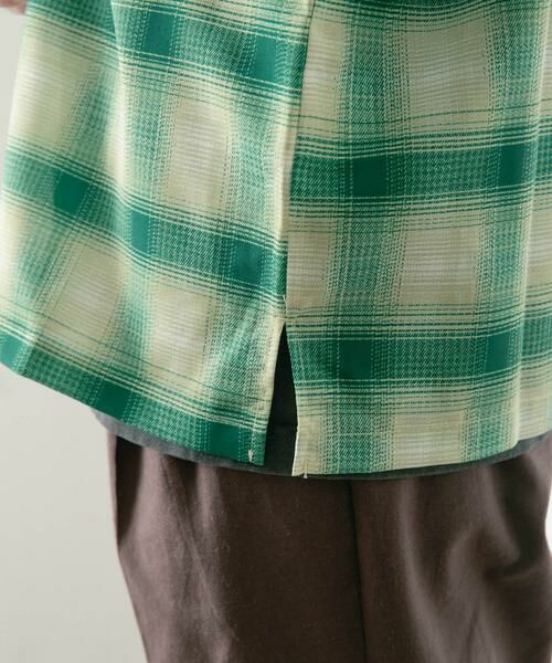 URBAN RESEARCH ITEMS / アーバンリサーチ アイテムズ シャツ・ブラウス | ライトシアーチェック オープンカラー半袖シャツ | 詳細12