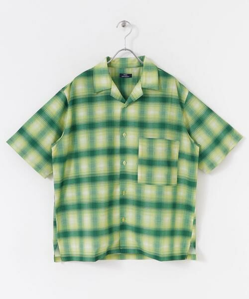 URBAN RESEARCH ITEMS / アーバンリサーチ アイテムズ シャツ・ブラウス | ライトシアーチェック オープンカラー半袖シャツ | 詳細14