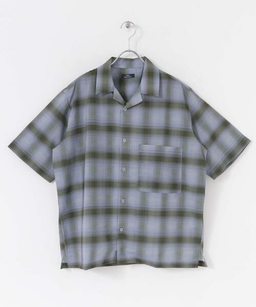 URBAN RESEARCH ITEMS / アーバンリサーチ アイテムズ シャツ・ブラウス | ライトシアーチェック オープンカラー半袖シャツ | 詳細16