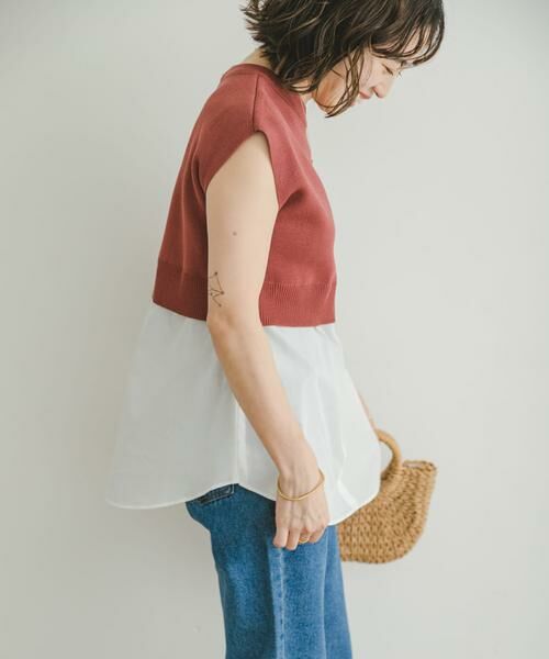 URBAN RESEARCH ITEMS / アーバンリサーチ アイテムズ ニット・セーター | ミラノリブフレンチレイヤードニット | 詳細1
