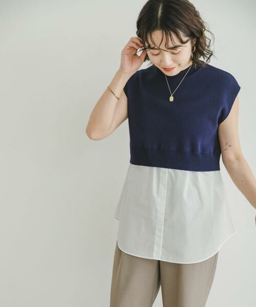 URBAN RESEARCH ITEMS / アーバンリサーチ アイテムズ ニット・セーター | ミラノリブフレンチレイヤードニット | 詳細16