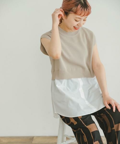 URBAN RESEARCH ITEMS / アーバンリサーチ アイテムズ ニット・セーター | ミラノリブフレンチレイヤードニット | 詳細24