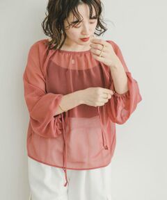 URBAN RESEARCH ITEMS / アーバンリサーチ アイテムズ シャツ・ブラウス | シアーストライプギャザーブラウス