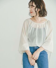 URBAN RESEARCH ITEMS / アーバンリサーチ アイテムズ シャツ・ブラウス | シアーストライプギャザーブラウス