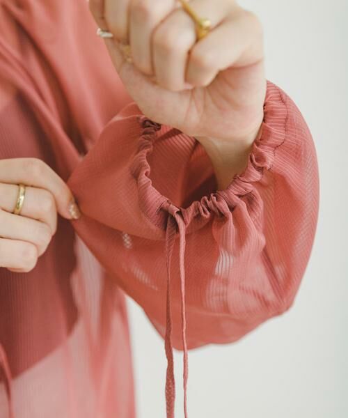 URBAN RESEARCH ITEMS / アーバンリサーチ アイテムズ シャツ・ブラウス | シアーストライプギャザーブラウス | 詳細12