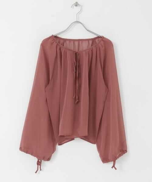 URBAN RESEARCH ITEMS / アーバンリサーチ アイテムズ シャツ・ブラウス | シアーストライプギャザーブラウス | 詳細14