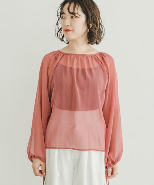 URBAN RESEARCH ITEMS / アーバンリサーチ アイテムズ シャツ・ブラウス | シアーストライプギャザーブラウス | 詳細7