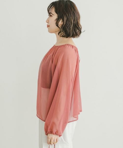 URBAN RESEARCH ITEMS / アーバンリサーチ アイテムズ シャツ・ブラウス | シアーストライプギャザーブラウス | 詳細8