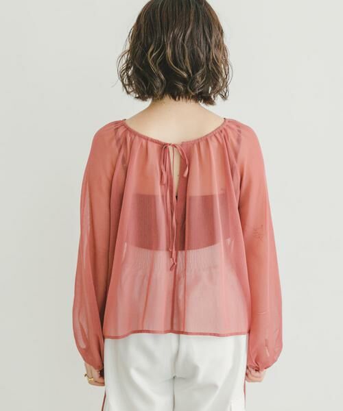 URBAN RESEARCH ITEMS / アーバンリサーチ アイテムズ シャツ・ブラウス | シアーストライプギャザーブラウス | 詳細9