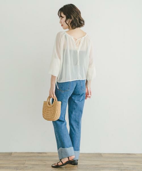 URBAN RESEARCH ITEMS / アーバンリサーチ アイテムズ シャツ・ブラウス | シアーストライプギャザーブラウス | 詳細21