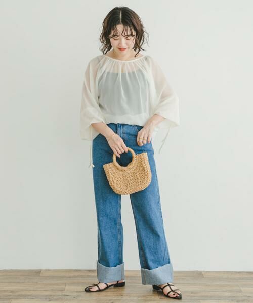 URBAN RESEARCH ITEMS / アーバンリサーチ アイテムズ シャツ・ブラウス | シアーストライプギャザーブラウス | 詳細22