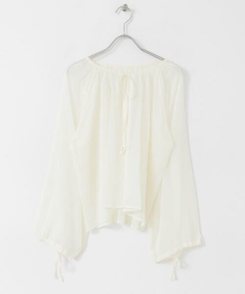 URBAN RESEARCH ITEMS / アーバンリサーチ アイテムズ シャツ・ブラウス | シアーストライプギャザーブラウス | 詳細23