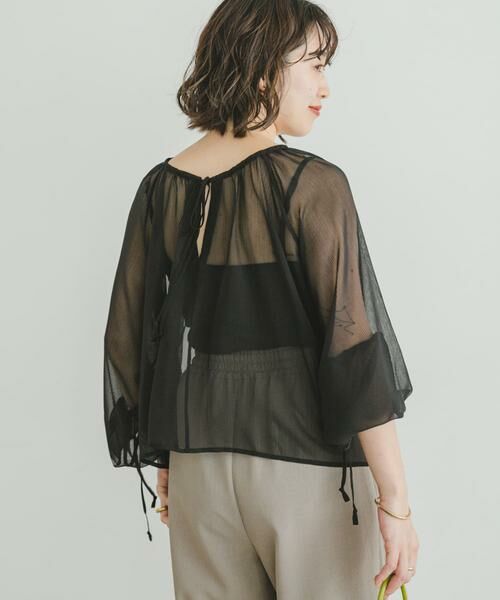 URBAN RESEARCH ITEMS / アーバンリサーチ アイテムズ シャツ・ブラウス | シアーストライプギャザーブラウス | 詳細26