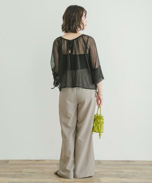 URBAN RESEARCH ITEMS / アーバンリサーチ アイテムズ シャツ・ブラウス | シアーストライプギャザーブラウス | 詳細27