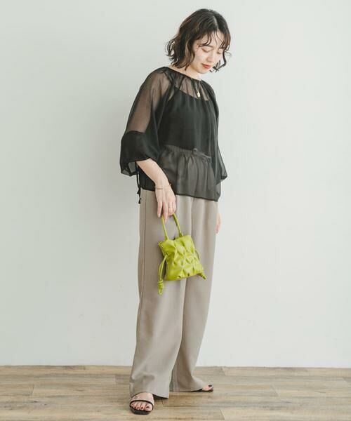 URBAN RESEARCH ITEMS / アーバンリサーチ アイテムズ シャツ・ブラウス | シアーストライプギャザーブラウス | 詳細28