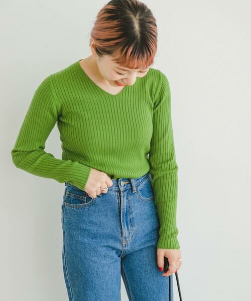 URBAN RESEARCH ITEMS / アーバンリサーチ アイテムズ ニット・セーター | 『洗濯可』モチモチVネックニット | 詳細1