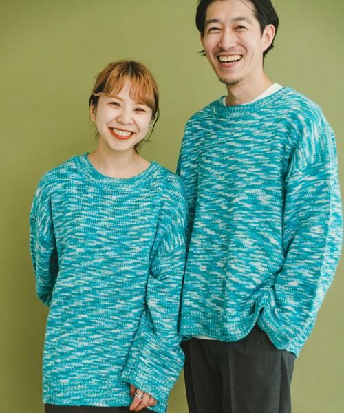 URBAN RESEARCH ITEMS / アーバンリサーチ アイテムズ ニット・セーター | 『ユニセックス』カラーメランジクルーネックニット | 詳細1