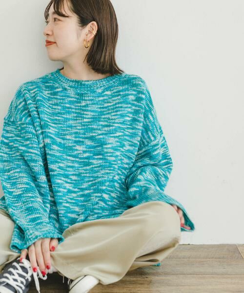 URBAN RESEARCH ITEMS / アーバンリサーチ アイテムズ ニット・セーター | 『ユニセックス』カラーメランジクルーネックニット | 詳細4