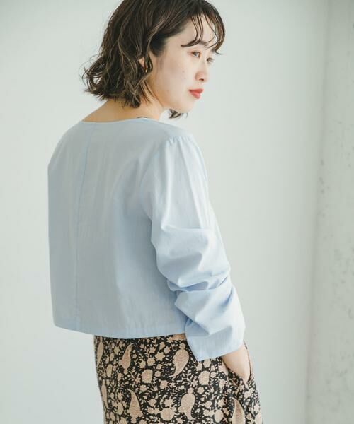 URBAN RESEARCH ITEMS / アーバンリサーチ アイテムズ シャツ・ブラウス | クロップドロングスリーブシャツ | 詳細1