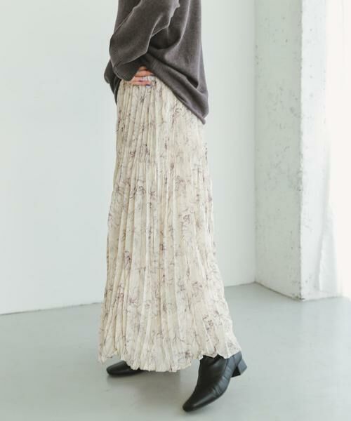 URBAN RESEARCH ITEMS / アーバンリサーチ アイテムズ スカート | フラワープリントプリーツスカート | 詳細1