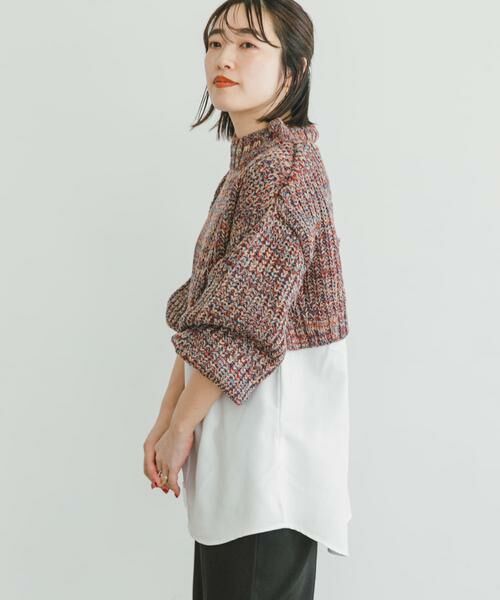 URBAN RESEARCH ITEMS / アーバンリサーチ アイテムズ ニット・セーター | 『洗濯可』ドッキングニットプルオーバー | 詳細2