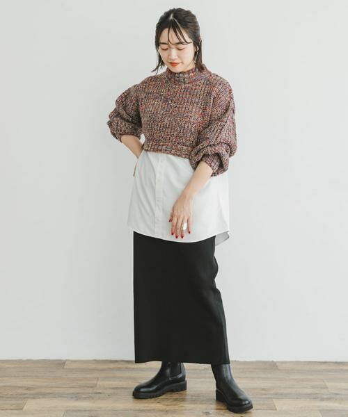 URBAN RESEARCH ITEMS / アーバンリサーチ アイテムズ ニット・セーター | 『洗濯可』ドッキングニットプルオーバー | 詳細4