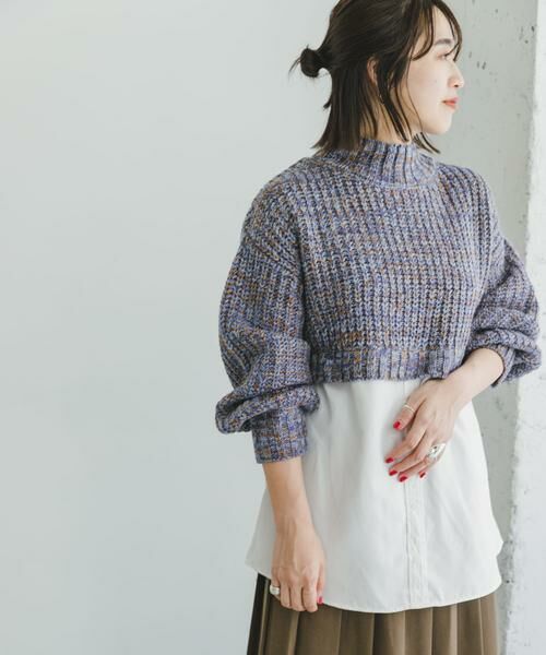 URBAN RESEARCH ITEMS / アーバンリサーチ アイテムズ ニット・セーター | 『洗濯可』ドッキングニットプルオーバー | 詳細11