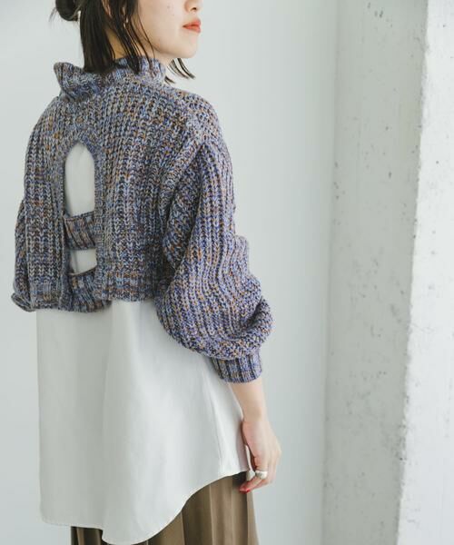 URBAN RESEARCH ITEMS / アーバンリサーチ アイテムズ ニット・セーター | 『洗濯可』ドッキングニットプルオーバー | 詳細14