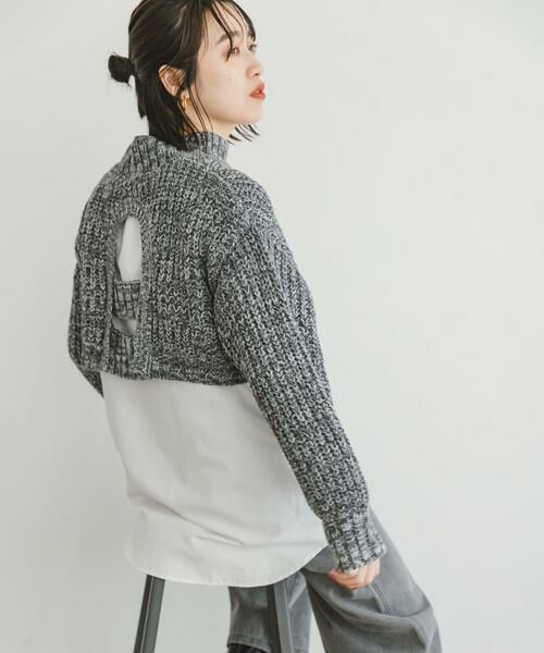 URBAN RESEARCH ITEMS / アーバンリサーチ アイテムズ ニット・セーター | 『洗濯可』ドッキングニットプルオーバー | 詳細21