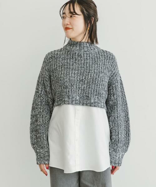 URBAN RESEARCH ITEMS / アーバンリサーチ アイテムズ ニット・セーター | 『洗濯可』ドッキングニットプルオーバー | 詳細22